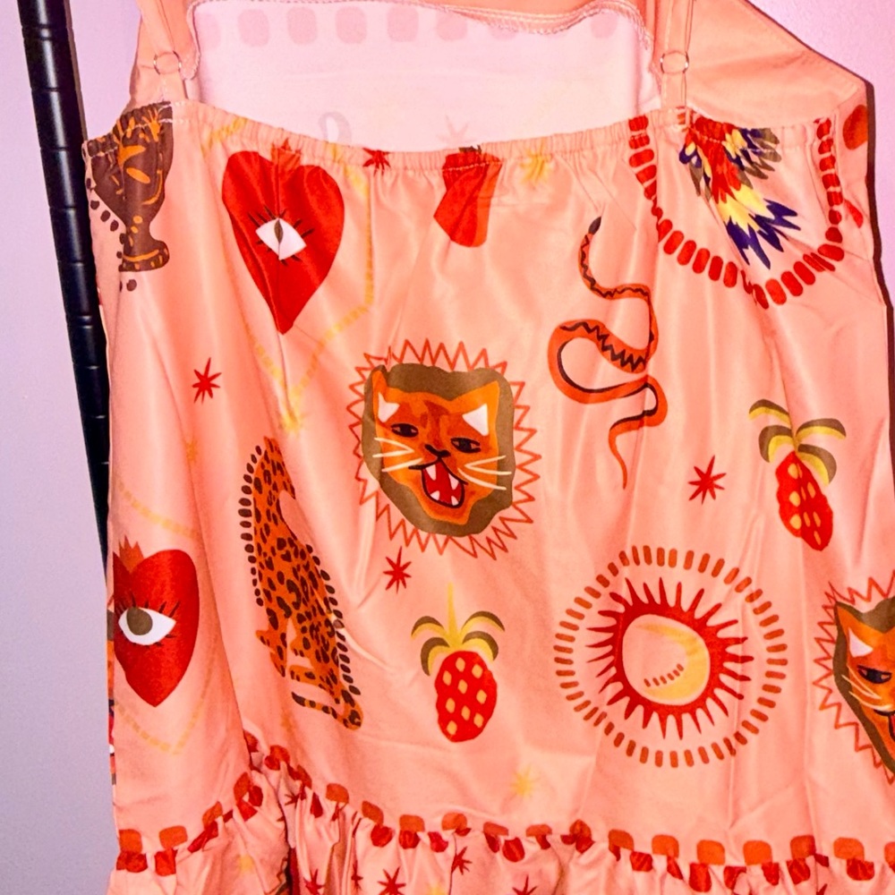 NWT Women’s Boho Print Pink Mini Dress - Picture 9 of 12